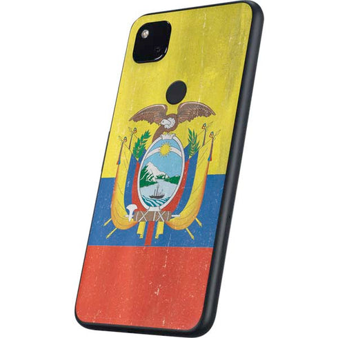 Ecuador Flag Distressed Google Pixel 4a Skin